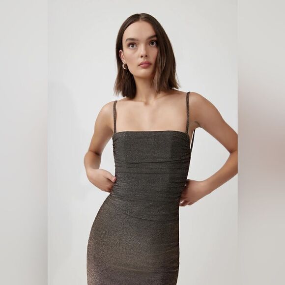 NWT LEXI CALIX DRESS IN COCOA - Picture 3 of 12